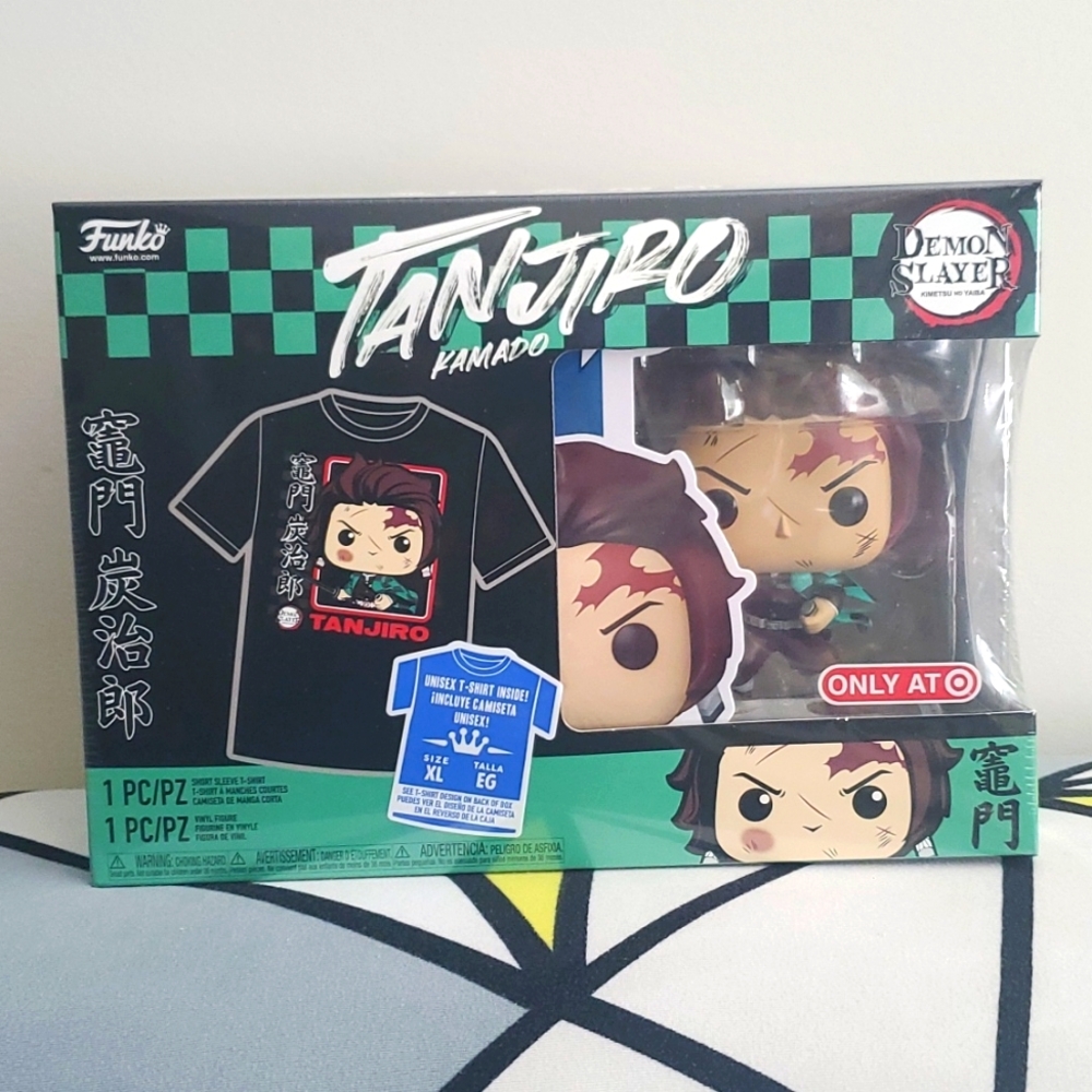 Demon Slayer Tanjiro Kamado Pop! & Tee Set Target Exclusive - Brand New Sealed